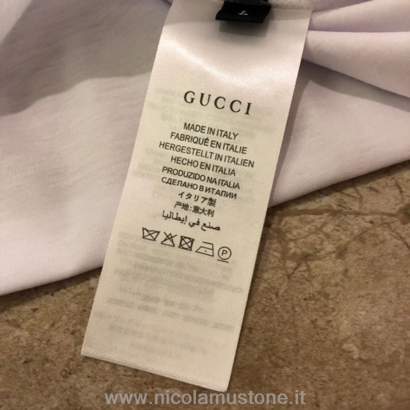Original Kvalitet Gucci Lunar Year Tiger Kortærmet T-shirt Forår/sommer 2022 Kollektion Hvid