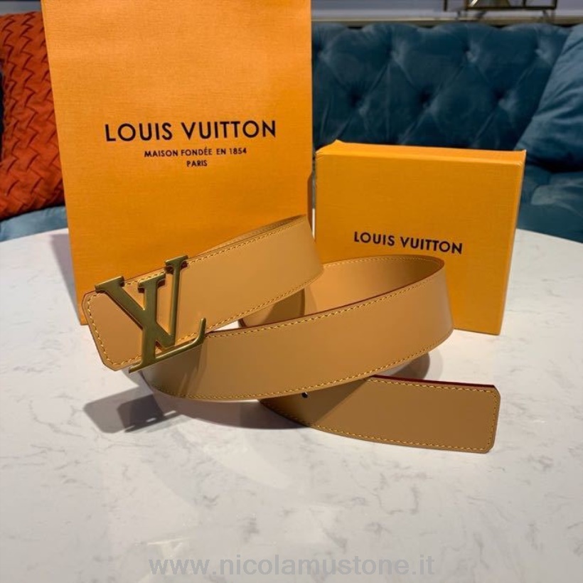 Original Kvalitet Louis Vuitton Form 40 Bælte Forår/sommer 2020 Kollektion M0151v Beige