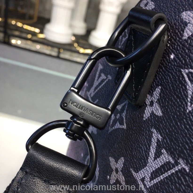 Original Kvalitet Louis Vuitton Keepall Bandouliere 50cm Monogram Galakse Lærred Efterår/vinter 2019 Kollektion M44166 Sort