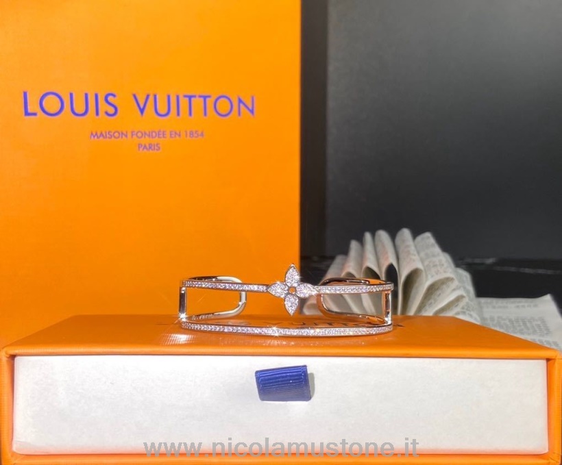 Original Kvalitet Louis Vuitton Idylle Blossom To Rækker Diamanter Armbånd Forår/sommer 2020 Kollektion Q95813 Hvidguld