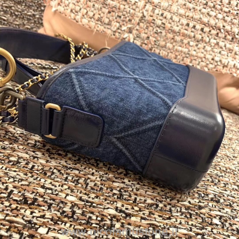 Original Qualität Chanel Gabrielle Hobo Bag 20cm Denim/gealtertes Kalbsleder Frühling/sommer Act 1 Kollektion 2020 Blau