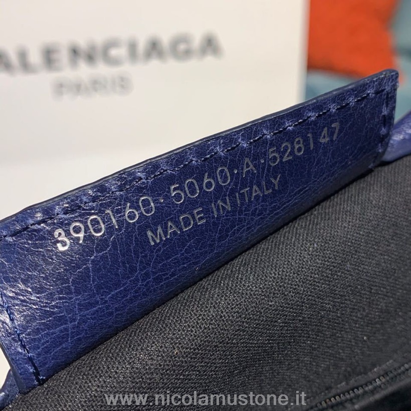 Balenciaga Cabas Einkaufstasche In Originalqualität 35cm Lammleder Frühjahr/Sommer 2019 Kollektion Marineblau