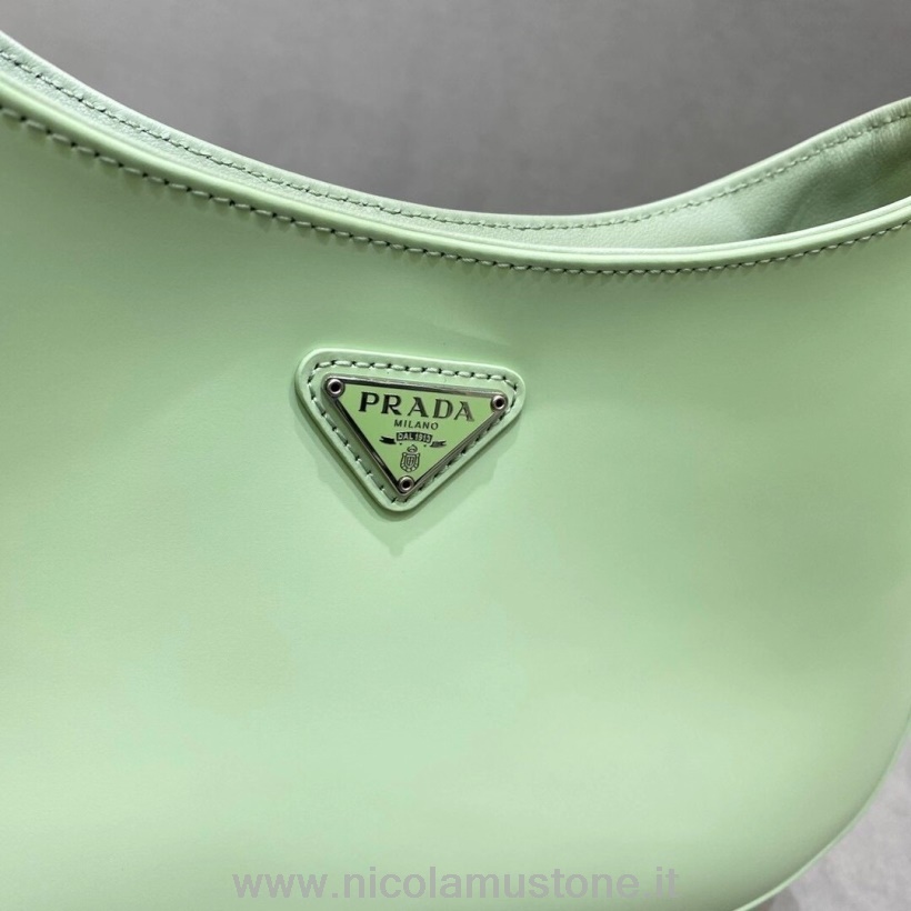 Prada Hobo Bag 28cm 1bd311 Kalbsleder Kreuzfahrt Kollektion 2021 Limette In Original Qualität