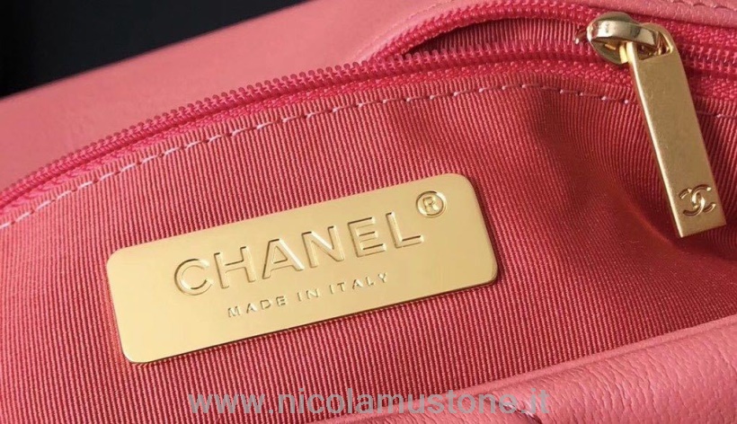 Original Qualität Chanel 19 Umschlagtasche 26cm Ziegenleder Frühjahr/sommer 2020 Akt 1 Kollektion Lachsrosa