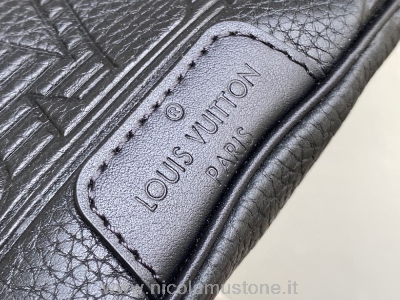 Louis Vuitton Discovery Bauchtasche 48cm Taurillon Shadow Leder Frühjahr/Sommer 2021 Kollektion M57289 In Originalqualität Schwarz