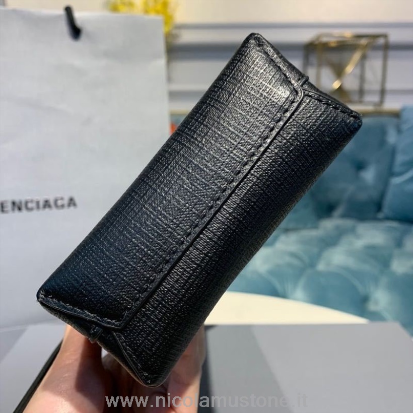 Balenciaga Handyhalter Tasche 12cm In Original Qualität Genarbtes Kalbsleder Frühjahr/sommer Kollektion 2020 Schwarz