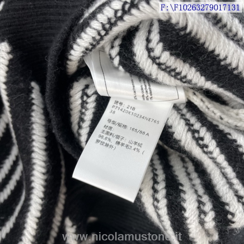 Original Qualität Chanel Wollpullover Pullover Mit Reißverschluss Herbst/winter Kollektion 2021 Schwarz