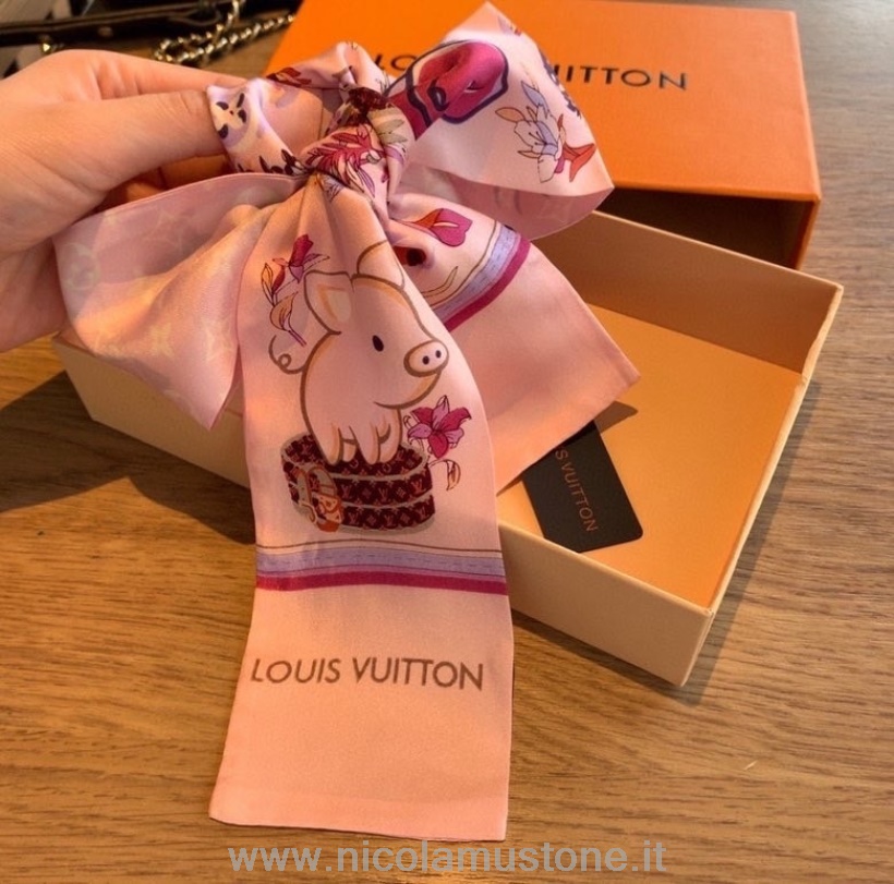 Louis Vuitton Twilly Superstition Schal In Originalqualität 120 Cm Herbst-/Winterkollektion 2020 Rosafarbene Ballerine