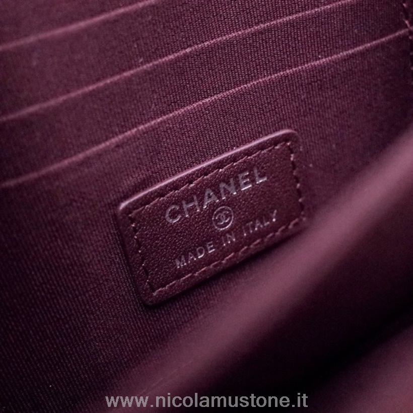 Original Qualität Chanel Mini Woc Tasche 15 Cm A1649 Genarbtes Kalbsleder Silber Hardware Frühjahr/sommer Kollektion 2022 Schwarz