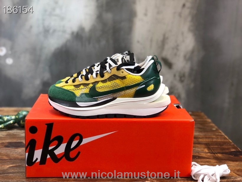 Nike X Sacai Vaporwaffle Turnschuhe In Original Qualität Gelb/grün/weiß