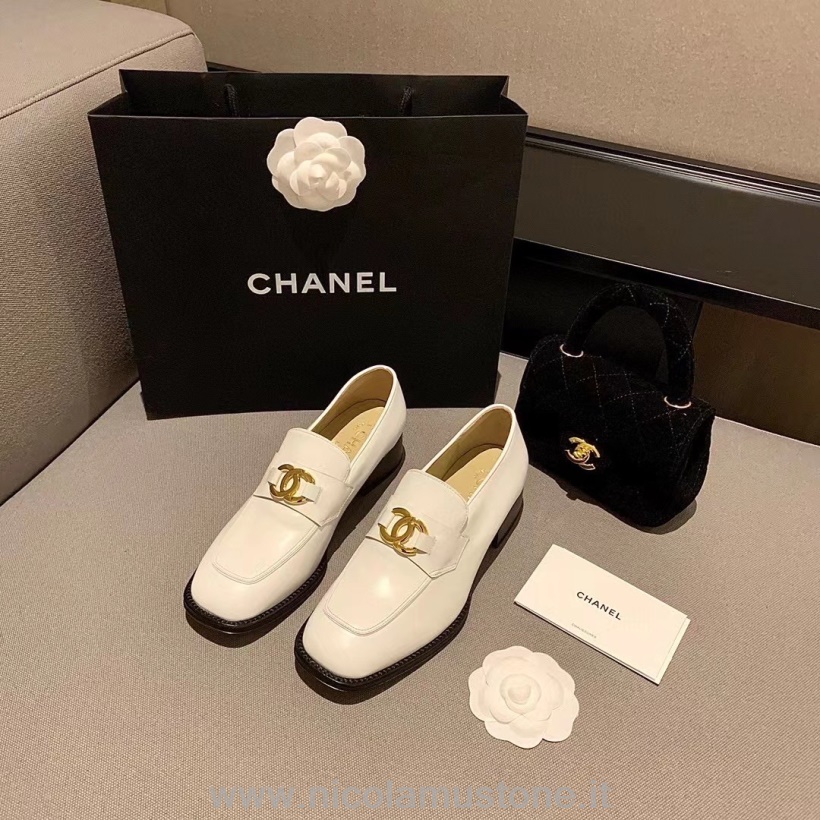 Chanel Casual Loafer Kalbsleder Kollektion Herbst/winter 2021 In Originalqualität Weiß