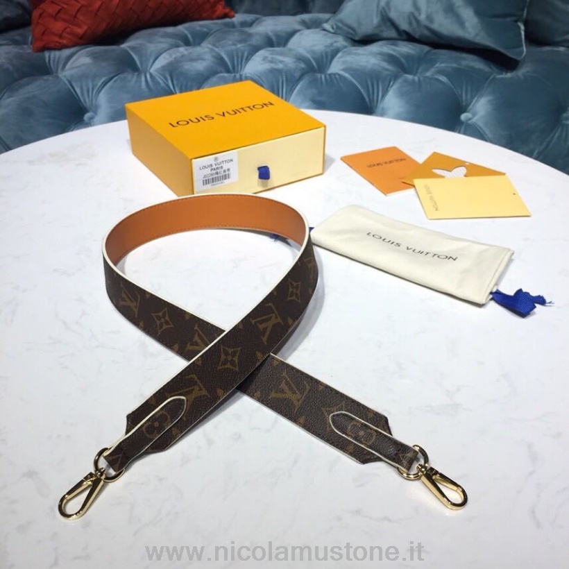 Louis Vuitton Bandouliere Taschenriemen In Originalqualität 105 Cm Monogram Canvas Frühjahr/sommer Kollektion 2019 J02286 Hellbraun