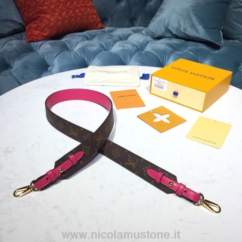 Originalqualität Louis Vuitton Bandouliere XL Taschenriemen 105 Cm Monogram Canvas Frühjahr/Sommer 2019 Kollektion J02352 Pink