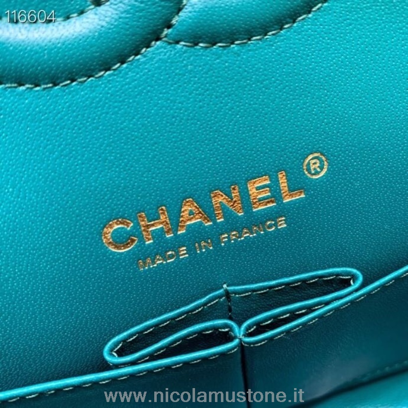 Chanel Classic Flap Bag 25cm In Originaler Qualität Goldene Hardware Lammleder Frühjahr/Sommer-Kollektion 2020 Petrol