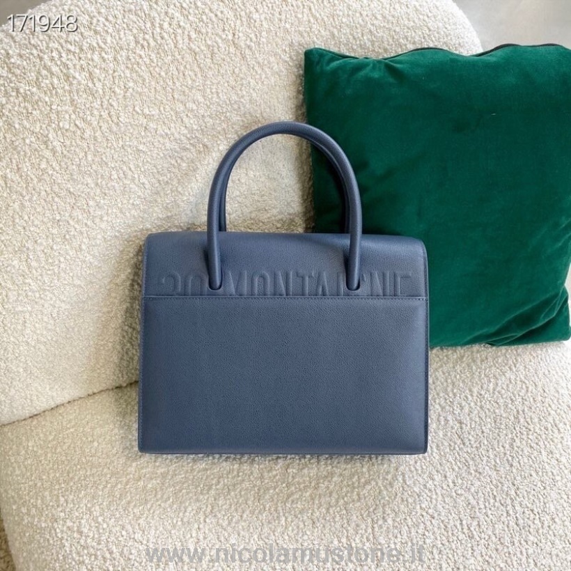 Original Qualität Christian Dior 30 Montaigne Str Honore Bag 30cm Genarbtes Kalbsleder Cruise Kollektion 2021 Blau