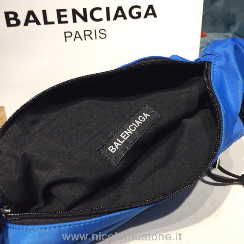 Balenciaga World Food Program Bauchtasche Gürteltasche 40cm Frühjahr/Sommer Kollektion 2019 In Originalqualität Blau