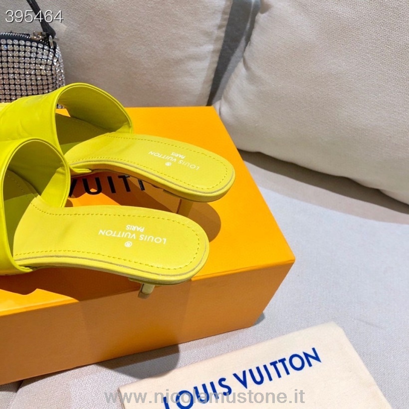 Original Qualität Louis Vuitton Revival Mule Sandalen Lammleder Kollektion Frühjahr/sommer 2021 Gelb