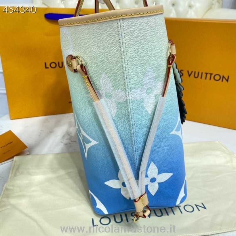 Original Qualität Louis Vuitton Neverfull Mm Tasche 32 Cm Monogram Canvas Frühjahr/sommer Kollektion 2021 M57688 Blau