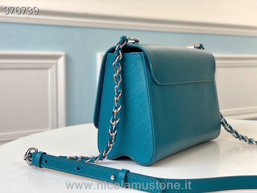 Original Qualität Louis Vuitton Twist Mm Tasche 24 Cm Epi Canvas Leder Frühjahr/sommer Kollektion 2021 M50282 Blaugrün