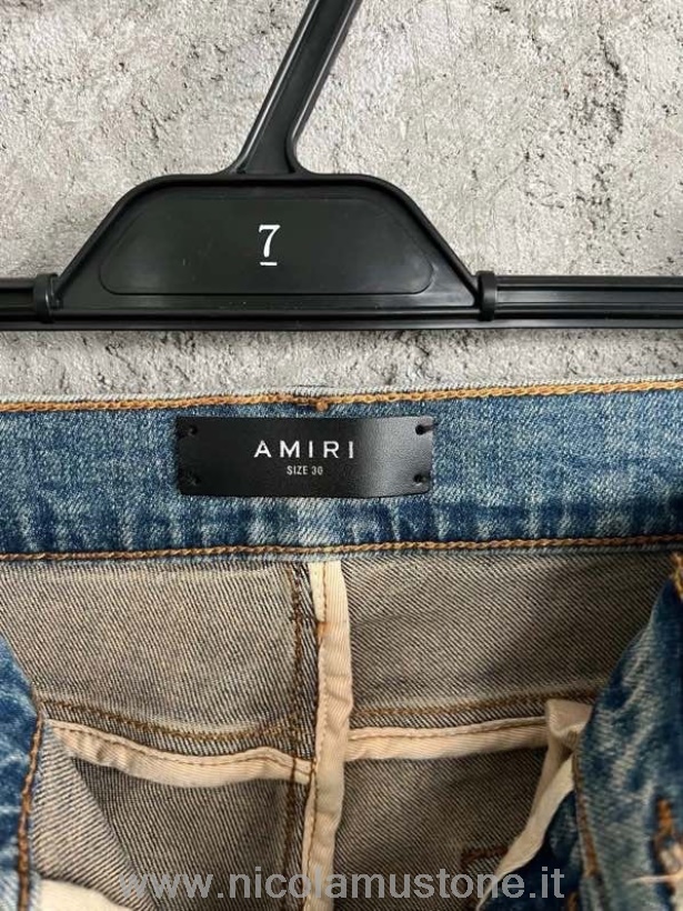Amiri Stone Washed Ripped Skinny Leg Denim Jeans In Originalqualität Frühjahr/Sommer 2022 Kollektion Blau