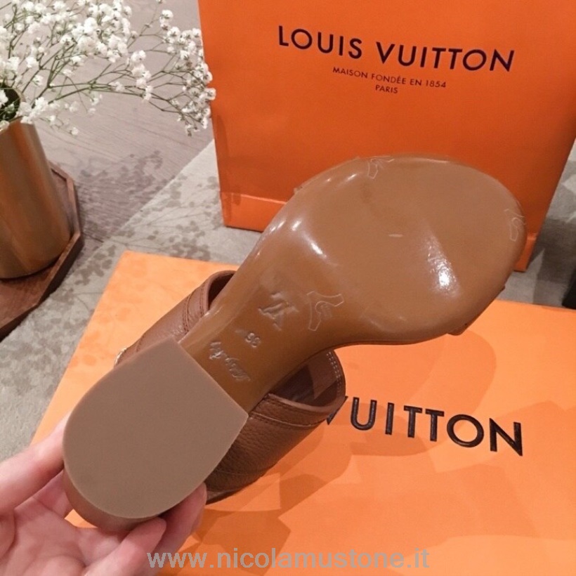 Louis Vuitton Lv Lock Pumps Frühjahr/sommer 2020 Kollektion Tan In Originalqualität