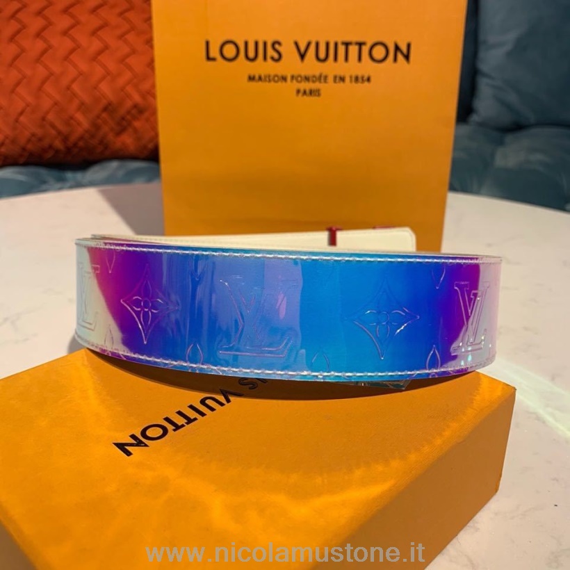 Louis Vuitton Lv Shape 40mm Lichtdurchlässiger Pvc Wendbarer Gürtel In Originalqualität Frühjahr/sommer Kollektion 2019 M0219t Pflaume