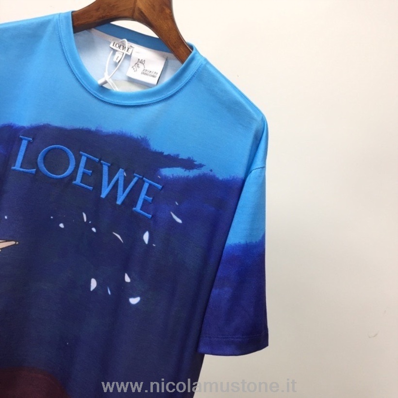 Loewe Kaonashi Kurzarm T-shirt Frühjahr/sommer 2022 Kollektion Blau In Original Qualität