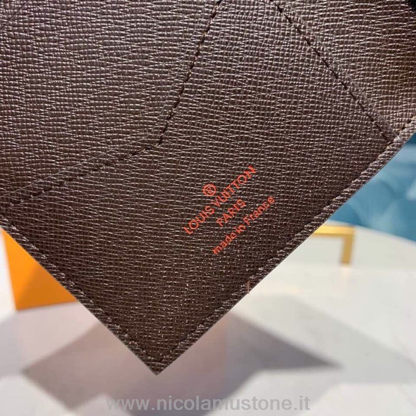 Original Qualität Louis Vuitton Passhülle 15 Cm Damier Ebene Canvas Frühjahr/sommer 2019 Kollektion N64412 Braun