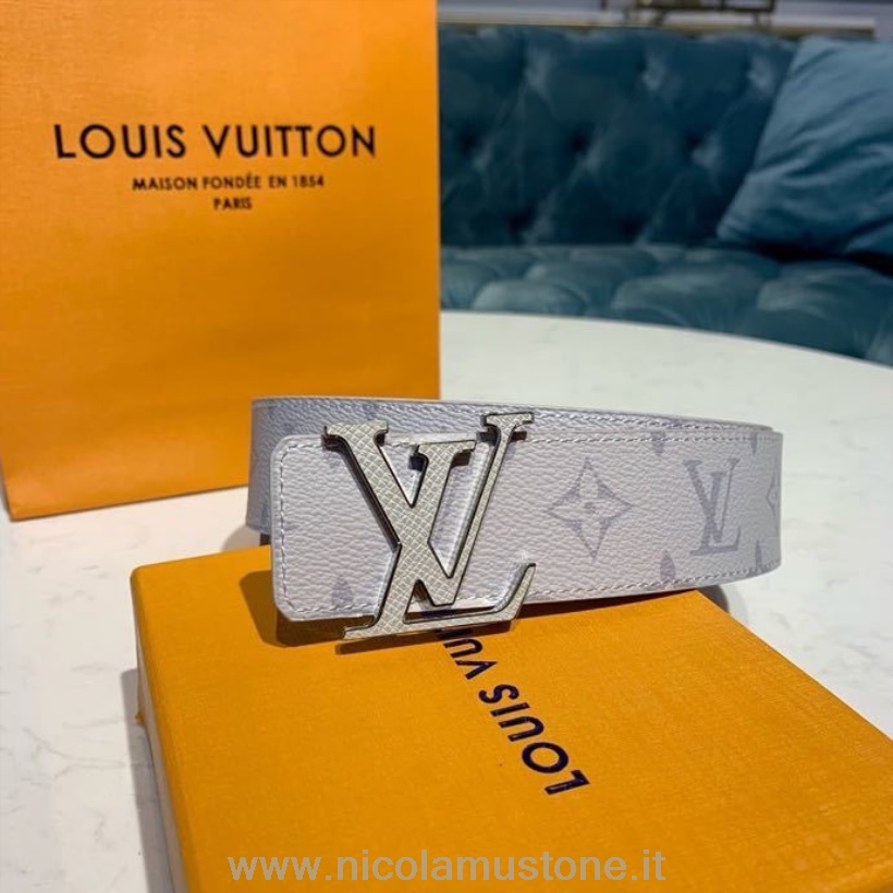Originalqualität Louis Vuitton Iconic 30 Wendegürtel Monogram Geant Canvas Frühjahr/Sommer 2020 Kollektion M0160t Blanc