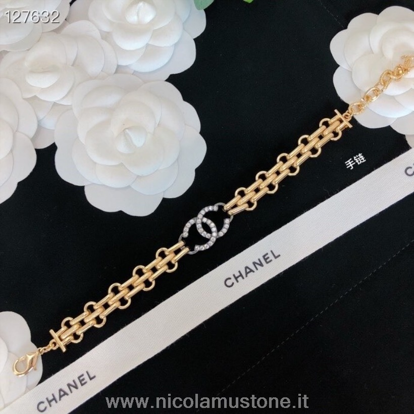 Chanel Kristallverziertes Halsband Herbst/Winter 2020 Kollektion 127632c Gold In Originalqualität