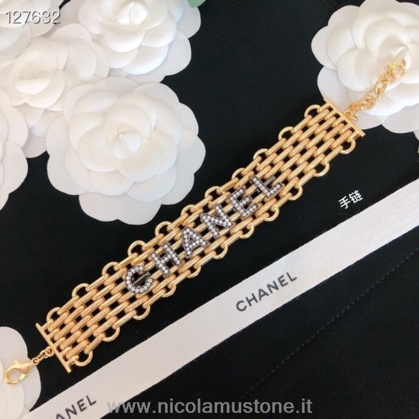 Chanel Kristallverziertes Halsband Herbst/Winter 2020 Kollektion 127632d Gold In Originalqualität