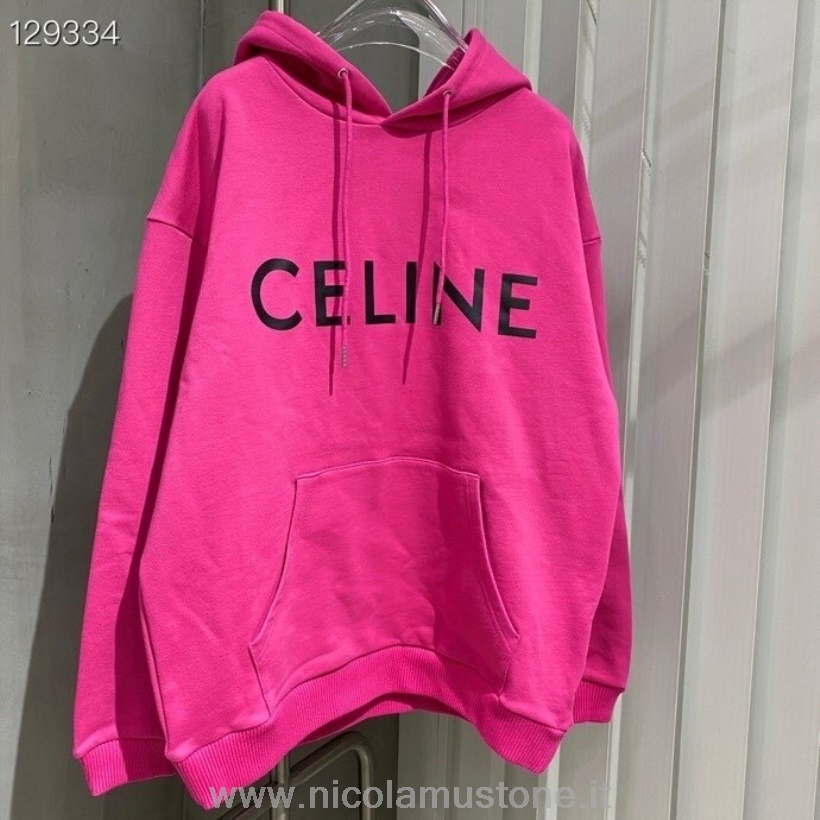Original Qualität Celine Logo Pullover Hoodie Herbst/Winter 2020 Kollektion Pink