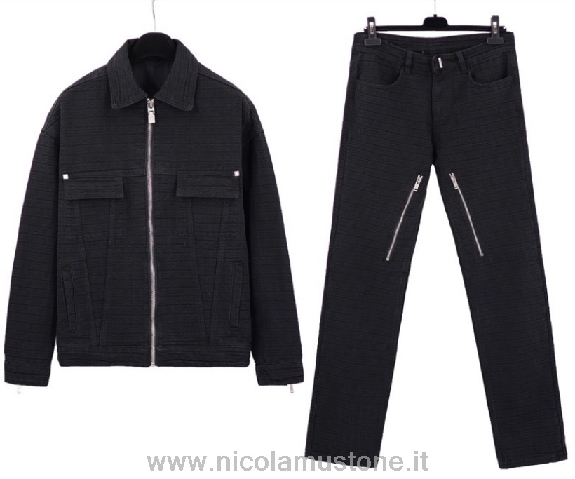 Givenchy Denim 4g Jacke Und Jeans Set In Originalqualität Frühjahr/Sommer 2022 Kollektion Schwarz
