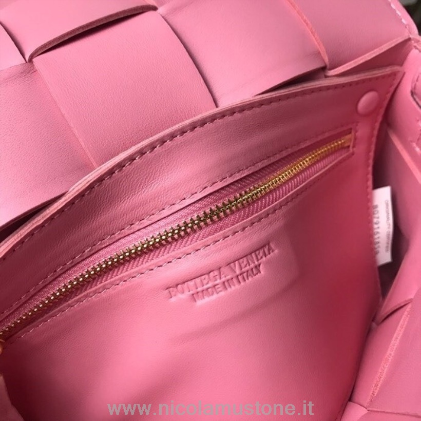 Bottega Veneta Kassette Schultertasche 24cm Kalbsleder Kollektion Frühjahr/sommer 2020 Rosa In Original Qualität