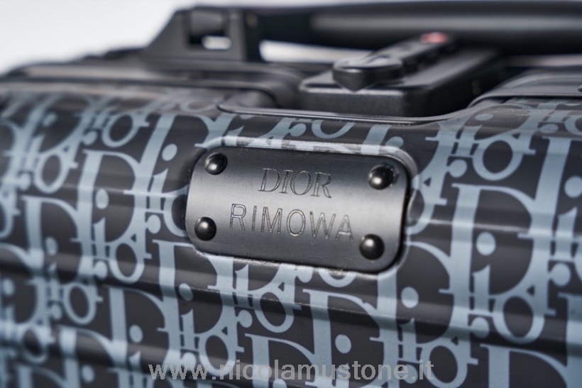 Original Qualität Christian Dior X Rimowa Oblique Handtasche 36cm Aluminium Kollektion Frühjahr/sommer 2021 Schwarz