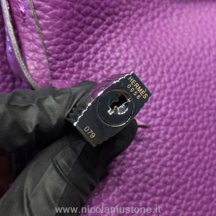 Hermes So Original Qualität Kelly Bag 26cm Togo Kalbsleder Tasche Palladium Hardware Handgenäht Anemone