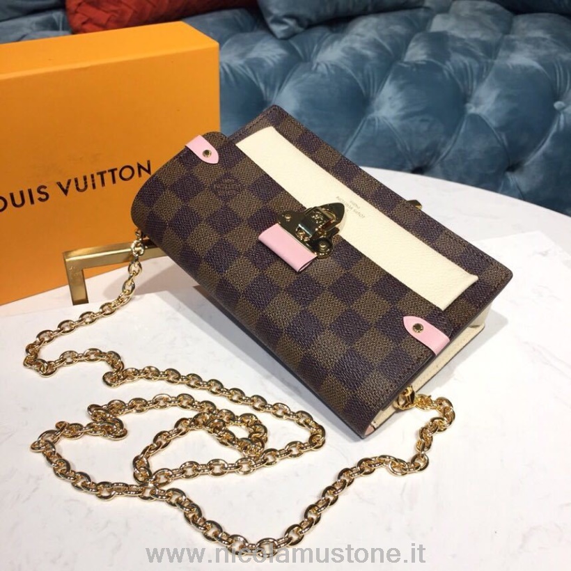 Louis Vuitton Vavin Chain Wallet Bag Damier Ebene Canvas Spring/summer 2019 Collection N60237 Creme In Originalqualität