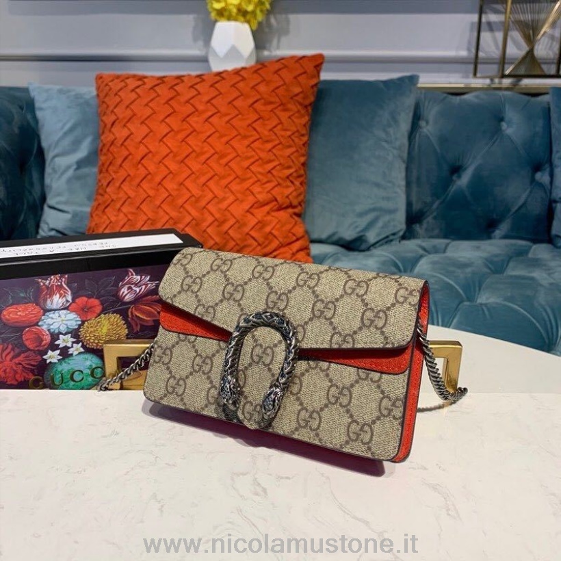 Original Qualität Gucci Mini Dionysus Umhängetasche 16cm Wildleder Besatz Canvas Herbst/Winter 2019 Kollektion Rot