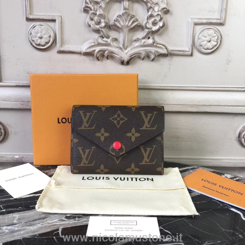 Louis Vuitton Victorine Brieftasche Monogram Canvas Frühjahr/sommer 2018 Kollektion M41938 Kirsche In Originalqualität