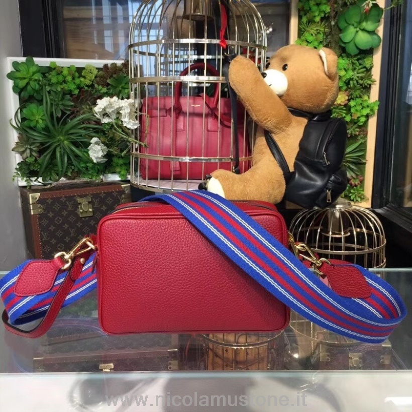 Prada Saffiano Mini Zip Crossbody Bag 1bh082 Kalbsleder Frühling/sommer 2018 Kollektion Rot In Originalqualität