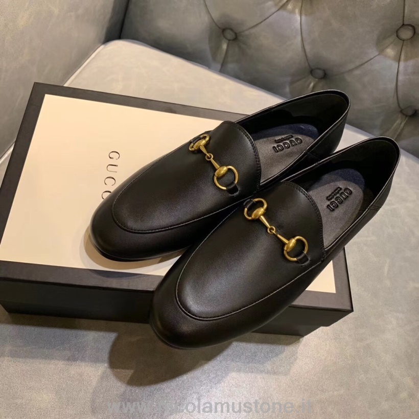 αυθεντική ποιότητα Gucci Jordaan Loafers 577264 δέρμα μοσχαριού συλλογή Pre-fall/winter 2019 μαύρο