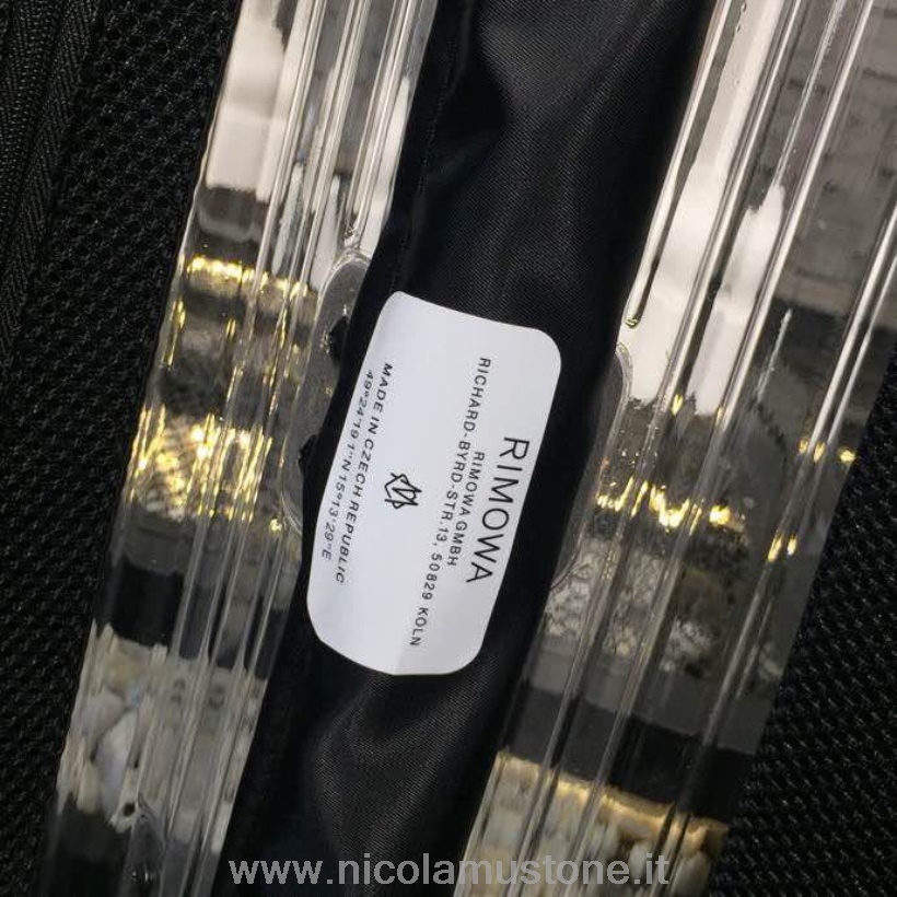γνήσιας ποιότητας Rimowa X Off White Virgil Abloh βαλίτσα σκληρού πλαισίου αλουμινίου πολλαπλών τροχών συλλογή διάφανη άνοιξη/καλοκαίρι 2018