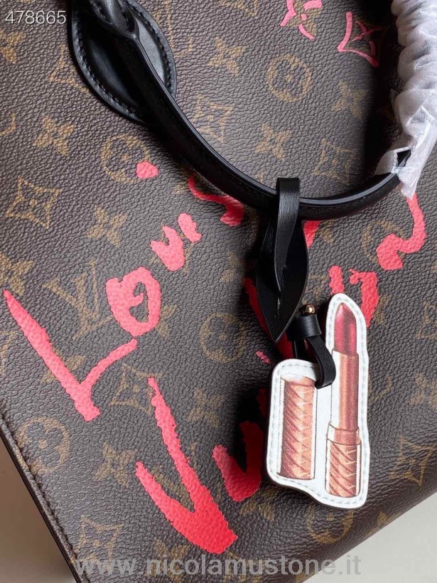 αρχικής ποιότητας Louis Vuitton X Urs Fischer Onthego τσάντα 40cm μονόγραμμα καμβάς άνοιξη/καλοκαίρι 2021 συλλογή M45119 καφέ