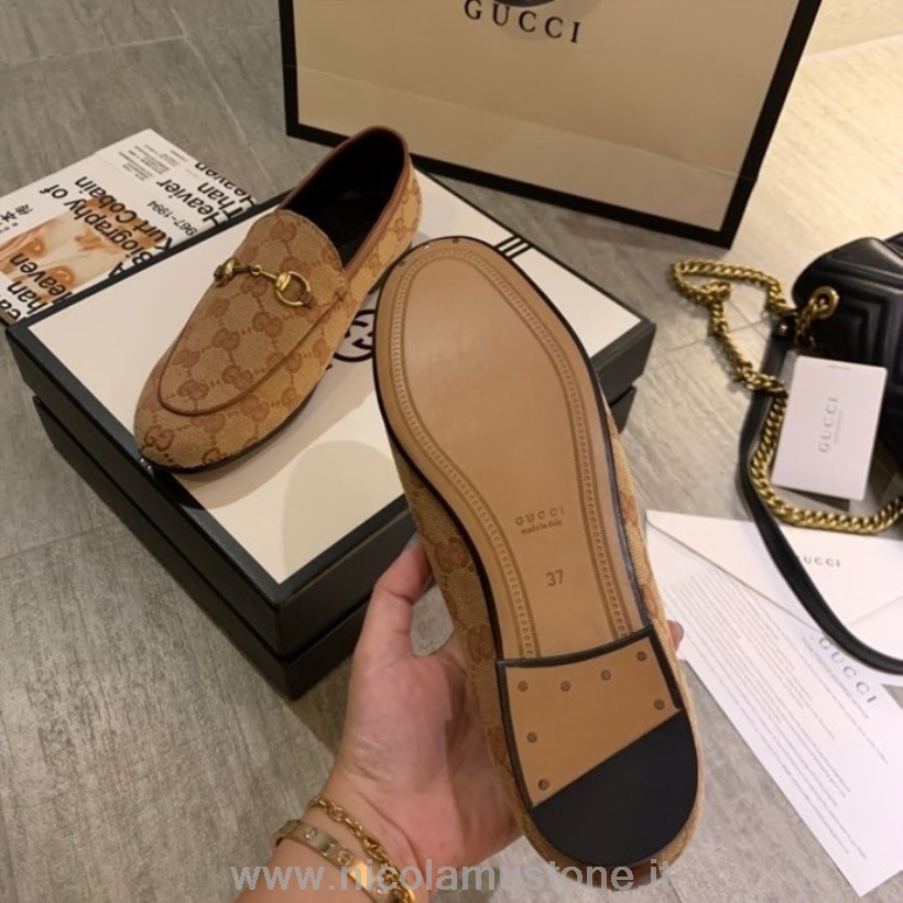 γνήσιας ποιότητας Gucci Brixton Loafers δέρμα μοσχαριού συλλογή μπεζ άνοιξη/καλοκαίρι 2020
