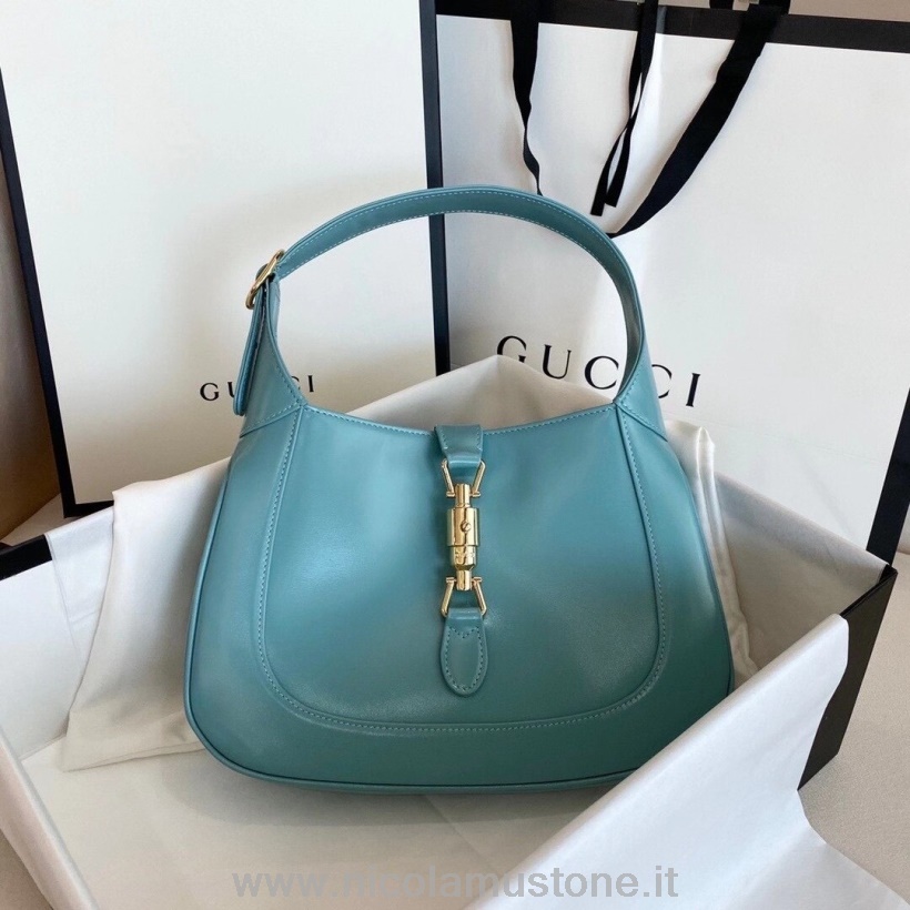 γνήσιας ποιότητας Gucci Vintage Jackie Hobo Bag 28cm δέρμα μοσχαριού συλλογή φθινόπωρο/χειμώνας 2020 γαλάζιο