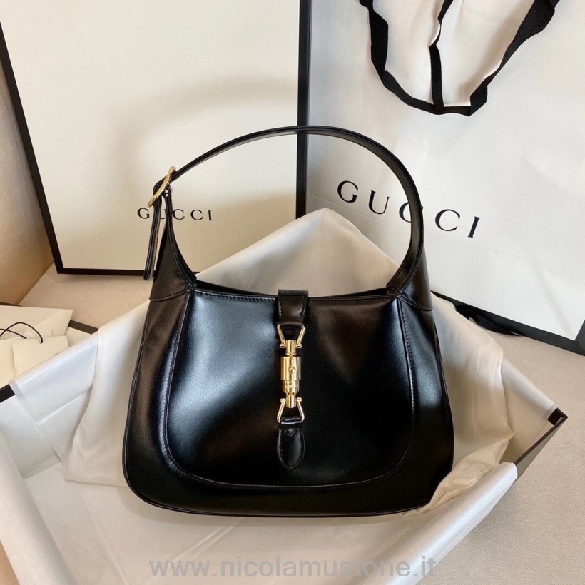 γνήσιας ποιότητας Gucci Vintage Jackie Hobo Bag 28cm δέρμα μοσχαριού συλλογή φθινόπωρο/χειμώνας 2020 μαύρο
