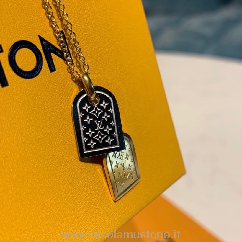 Κρεμαστό κολιέ αυθεντικής ποιότητας Louis Vuitton μονόγραμμα συλλογή άνοιξη/καλοκαίρι 2020 M61073 χρυσό
