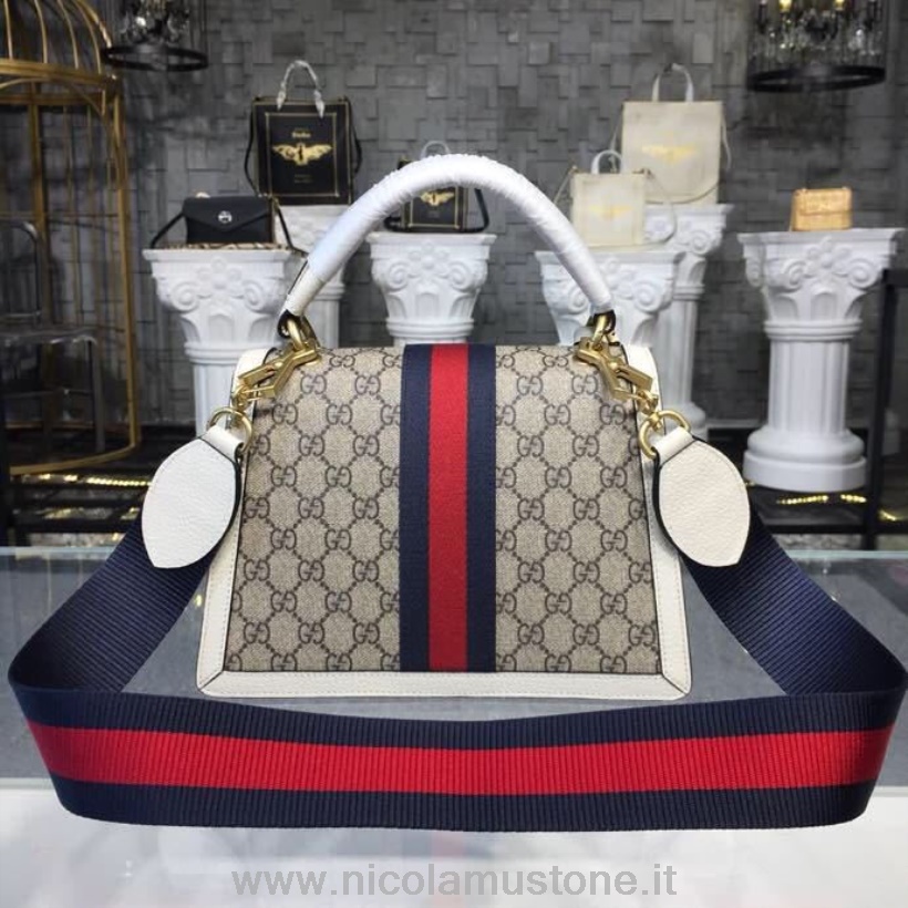 γνήσιας ποιότητας Gucci Queen Margaret Gg μικρή τσάντα με λαβή 26cm 476541 συλλογή άνοιξη/καλοκαίρι 2018 λευκό