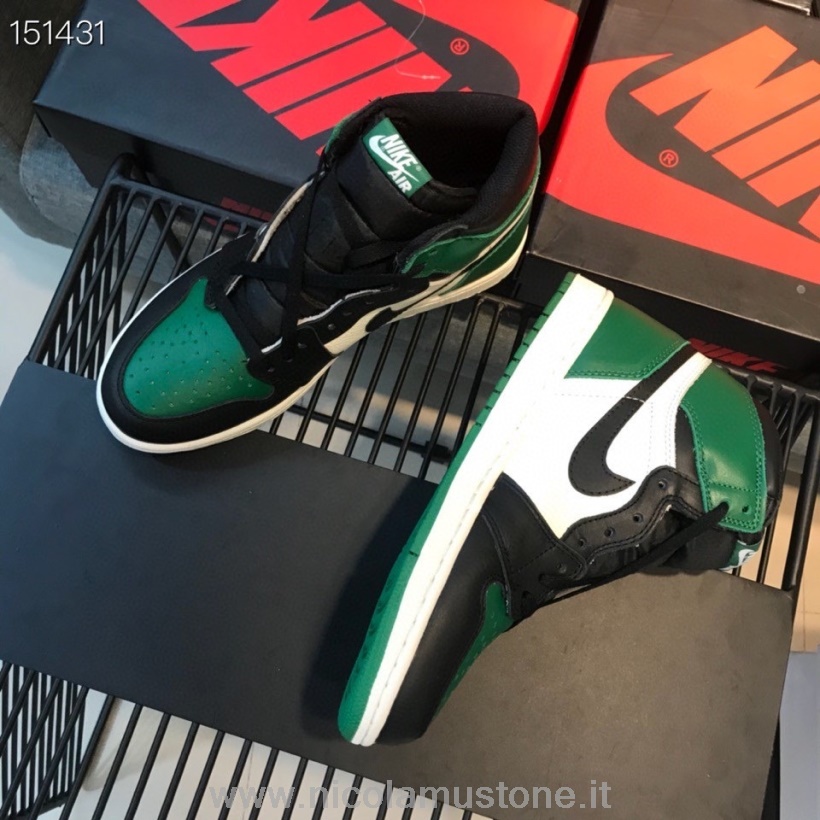 γνήσιας ποιότητας Nike Air Jordan 1 ρετρό Banned Gs ανδρικά αθλητικά παπούτσια πράσινα/μαύρα/άσπρα