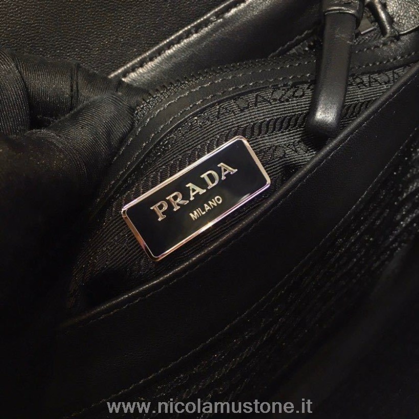Τσάντα ώμου γνήσιας ποιότητας Prada Spectrum 28cm 1bd231 Nappa δερμάτινη συλλογή άνοιξη/καλοκαίρι 2020 μαύρο